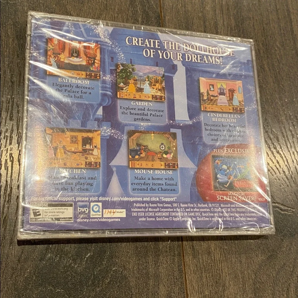NWT Disney Cinderella Activity Fun PC CD-ROM — Blue & Yellow 3:18